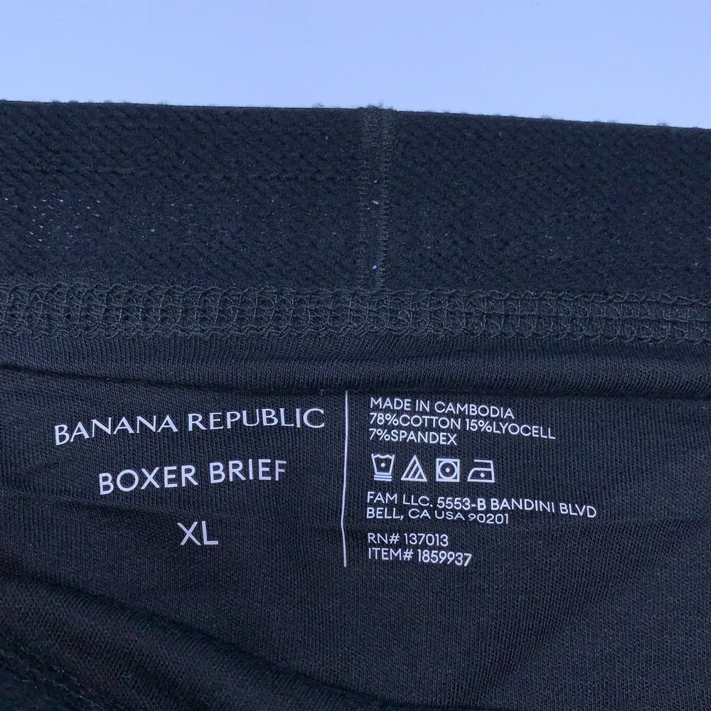 Banana Republic Mens XL Black 2-Pack Stretch Cotton Blend Boxer Briefs